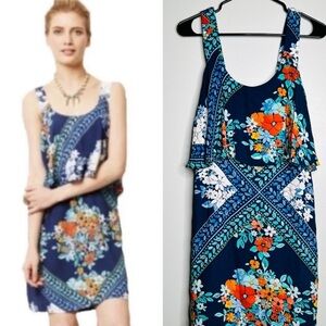 Anthropologie Maeve Tisana Blue Floral Dress